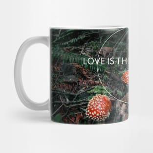 Love is the ultimate trip Amanita Muscaria Mushroom Geometric Mug